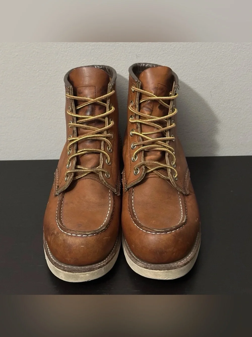 Red Wing Heritage Classic Moc Toe Boots 875 Oro Legacy Leather Mens Size 8.5 D